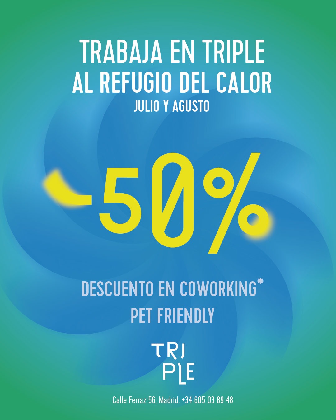 Tarifas de Coworking en Madrid a mitad de precio este verano